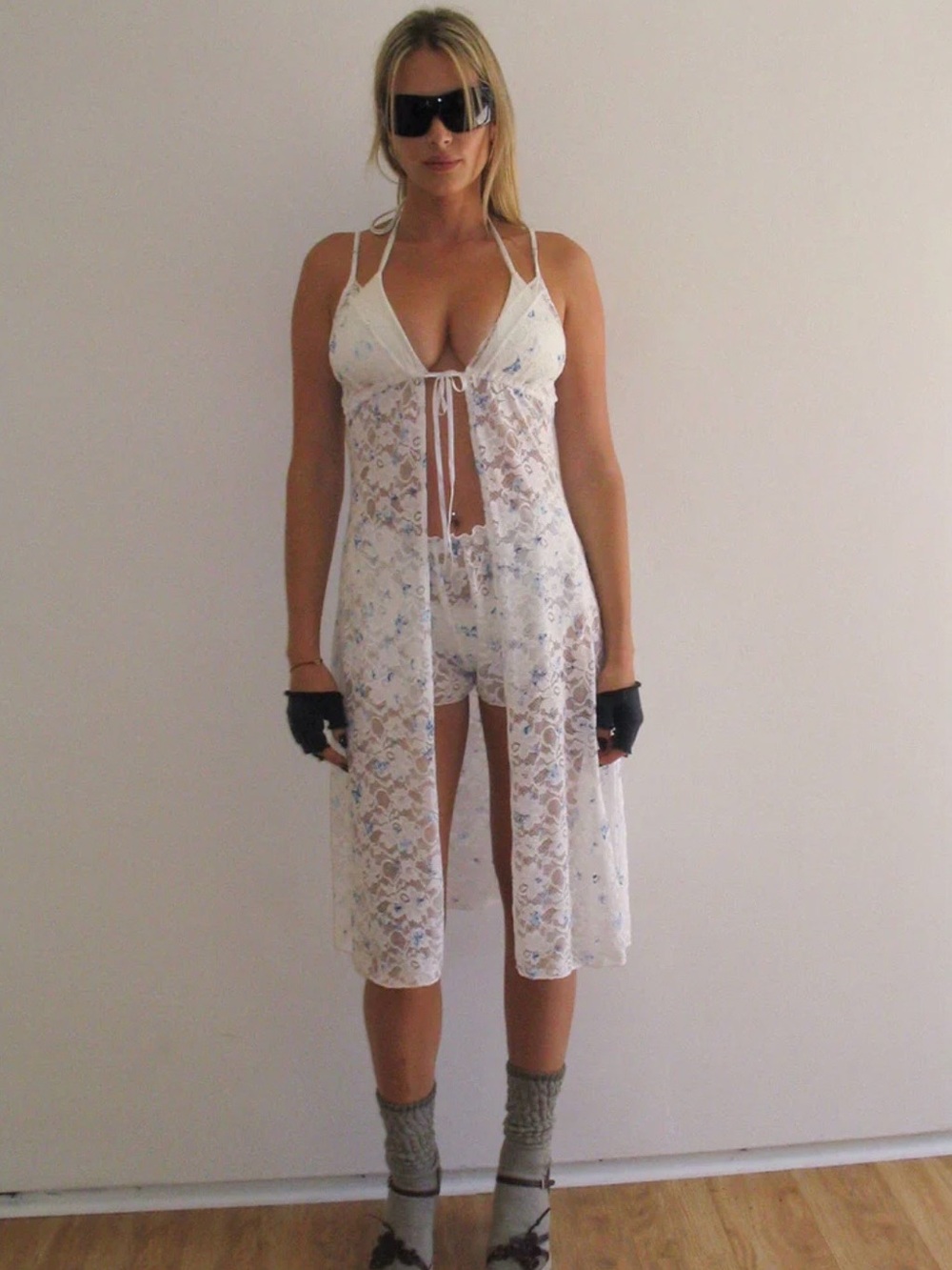 NWT Frankie’s Bikinis Lucinda Lace Midi Dress